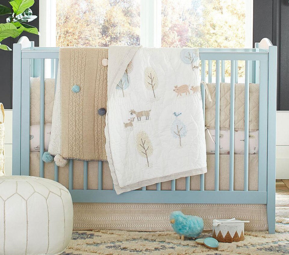 Dakota Cot Fitted Sheet Pottery Barn Kids UK